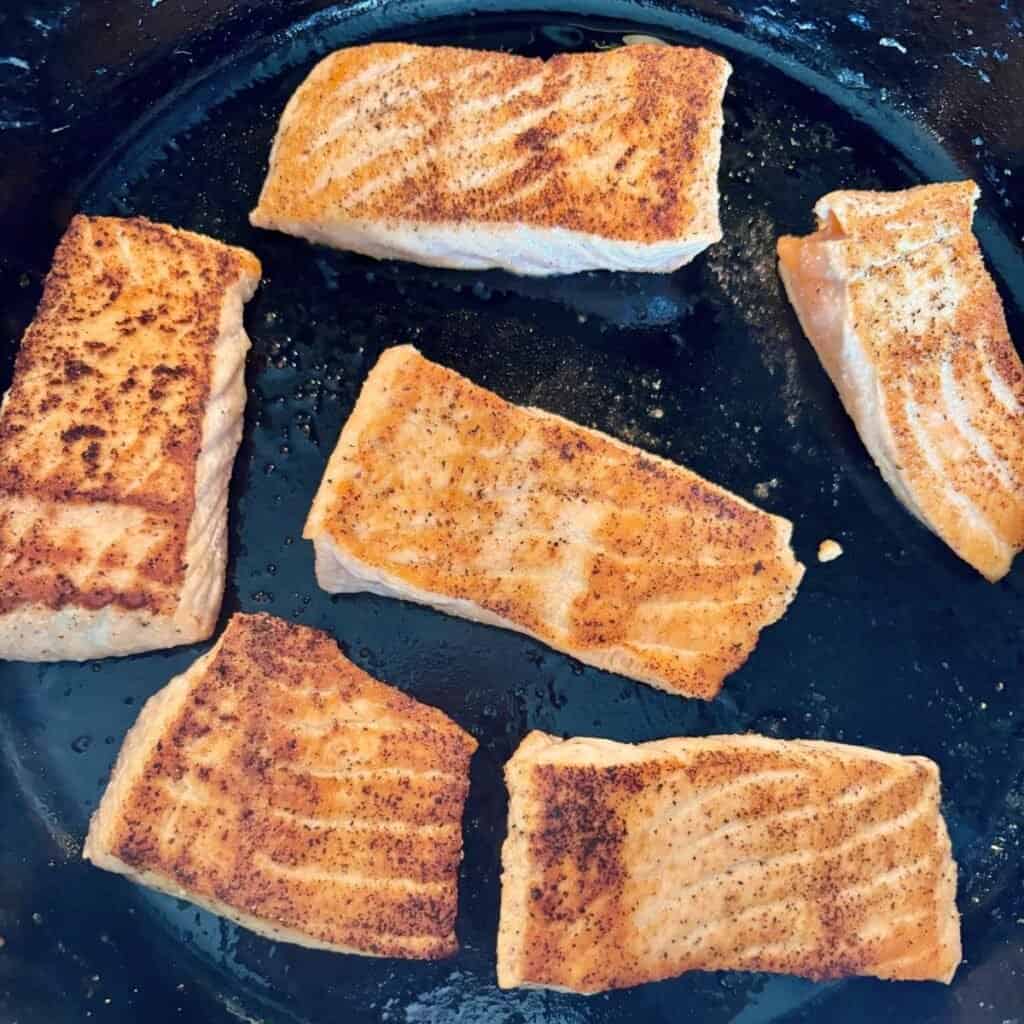 Easy Pan Fried Salmon Recipe - inthekitchenwithinna.com
