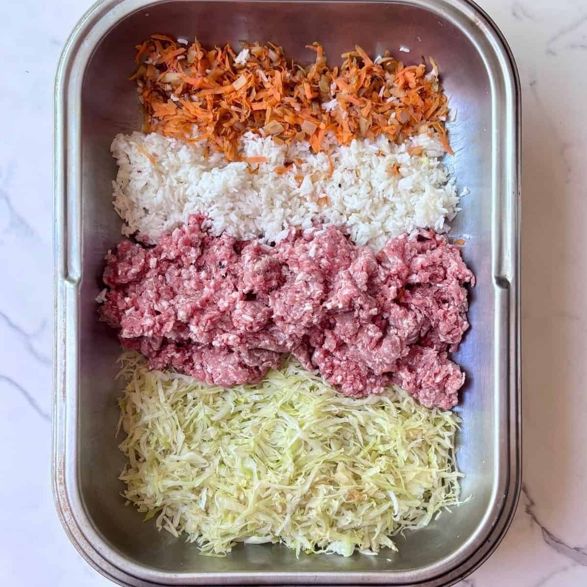 We are a family of seven, so this picture perfectly represents the amount of meatballs I make when cooking for our family. This recipe x2